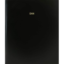 BookFactory Dan Log Book/Journal/Logbook - 120 Page, 8.5''x11'', Black Hardbound (XLog-120-7CS-A-L-Black(Dan Log Book))