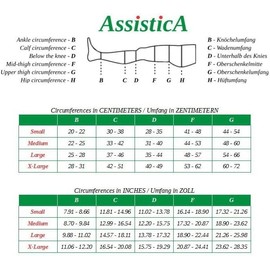 23-32 mmHg ASSISTICA® Medical Compression Stockings with Lace, Class 2 Knee Socks for Men and Women, Support Stockings with Toe, AD Replacement Stockings (158-170 cm/Medium, Black)