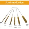 Preamer 6pcs Brass Tube Pipe Cleaners Brush Set , Multi-Functional