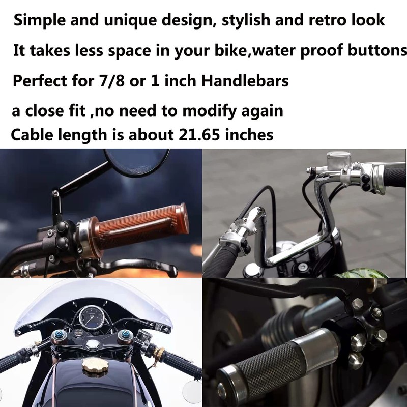 TADAFA Three Buttons Motorcycle Handlebar Switch Aluminum Turn Signal Horn