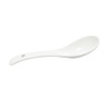 Xmomx 6 pcs White Soup Spoon Round-Bottom Asia Porcelain Ceramic