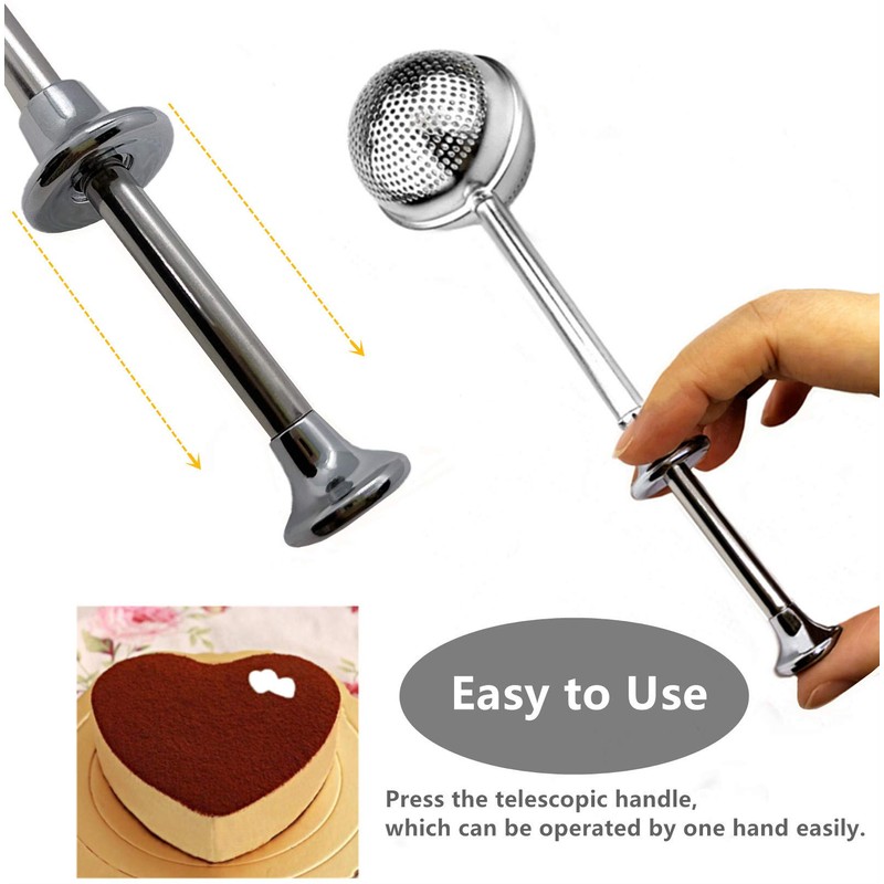 Powdered Sugar Shaker Duster With Lid Sugar Flour Sifter for