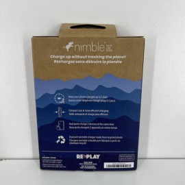 Nimble Chargeshot Portable Charger 5,000mAh battery - Black 2 USB-A Ports New