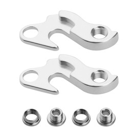 EMSea 2PCS Mech Derailleur Hanger Derailleur Hook Bicycle Tail Hook Rear Derailleur Hook Aluminum Alloy with Screws for MTB Mountain Road Bike Cycling Bicycle