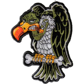 Funny Vulture Patches - Embroidered - Sew or Iron on Patch for Jackets, Vests, Hats or Bags