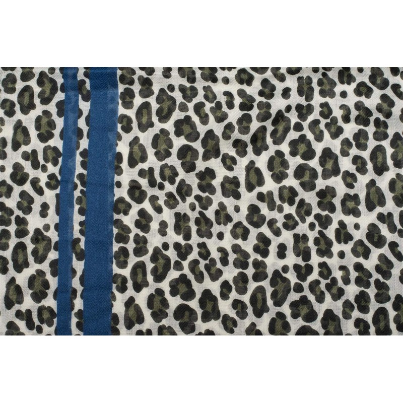 styleBREAKER 01017082 Women's Scarf with Leo Pattern, Coloured Stripes and