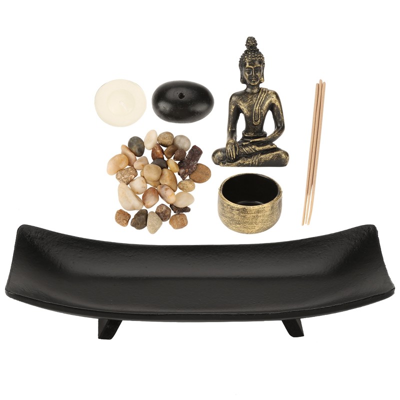 1 set Zen Buddhism Candlestick Incense Holder Furnishing Articles for