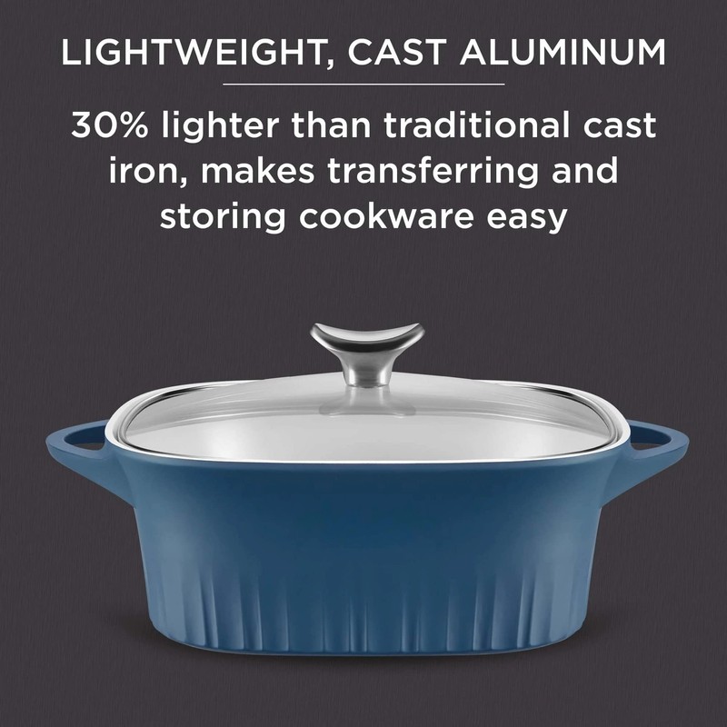 CorningWare QuickHeat 3.2-QT Cast Aluminum Roaster With Lid & Non-Stick