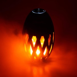 LED-Highlights Bluetooth Speaker Flame Light Black 10 x 24 cm Wireless LED Table Lamp Outdoor Music Box Lamp Box 5 Watt