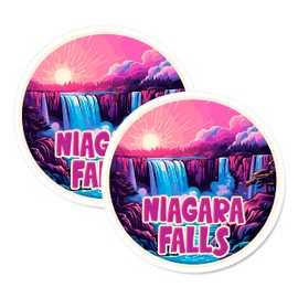 Niagara Falls New York Magnet 4 inch 2 Pack Vinyl for Souvenir Gift Refrigerator Fridge Dishwasher ID44999