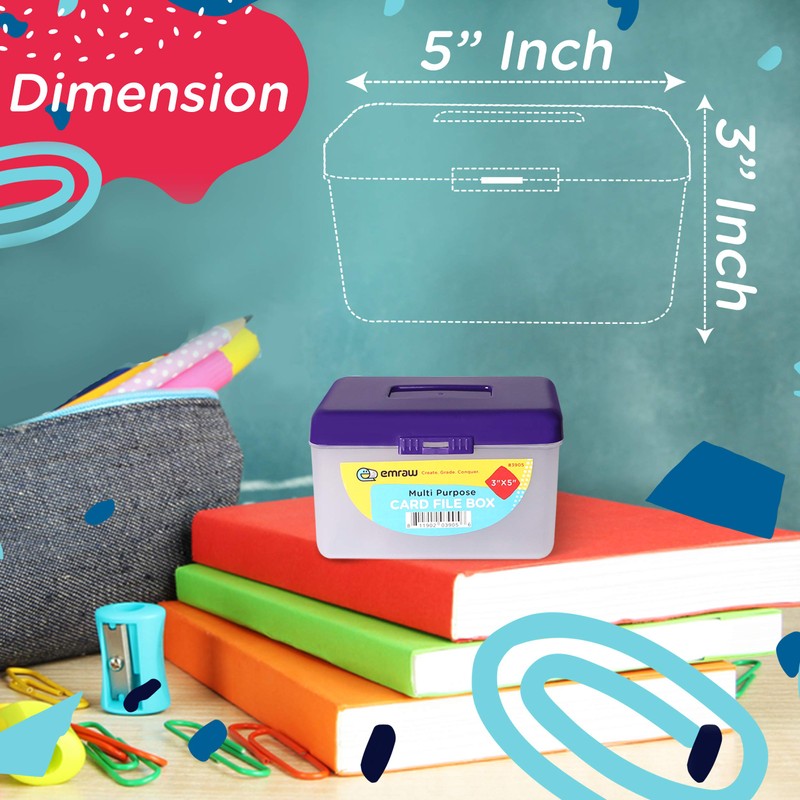 Index Card holder Case 3" X 5", ideal box card