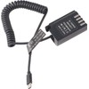 Hersmay USB Type-C to DMW-BLK22 Dummy Battery Power Adapter for