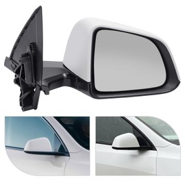 For 2020-2023Tesla Model Y,Right Rearview Mirror Assembly, Power Folding Heated Door Mirror,White Exterior View Mirror Replacement (Right Passenger Side)