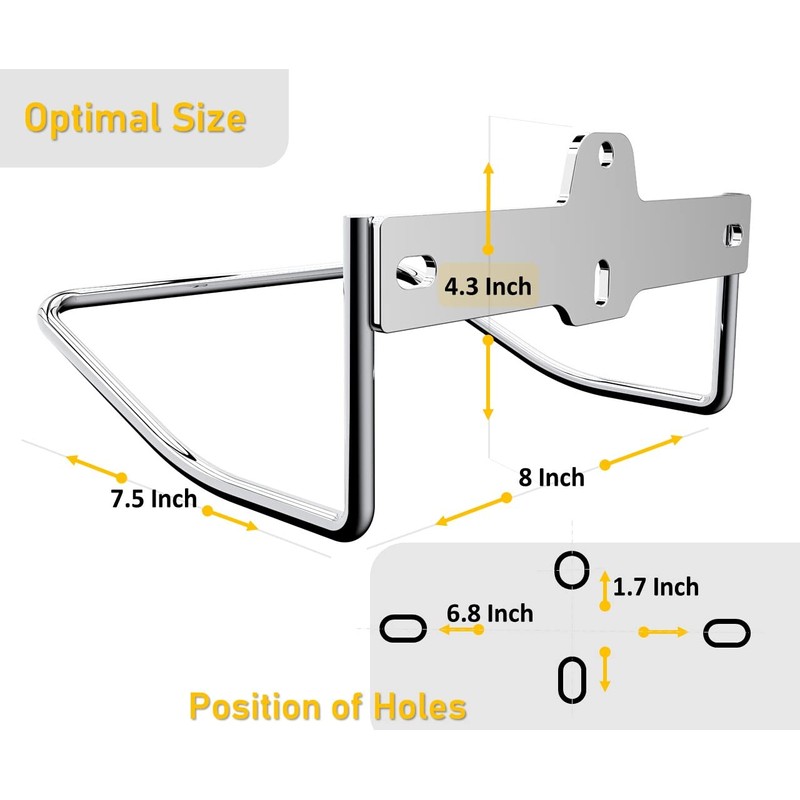 JBscoop 2 Ladder Hooks Wall Mount for Ladder Storage Strollers