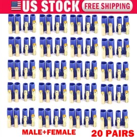 Unbranded 20-Pairs For EC5 Device Connector Plugs For RC Car Plane Helicopter Battery Lipo