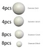 24 Pcs Craft Foam Balls, Smooth Blank Styrofoam Balls for