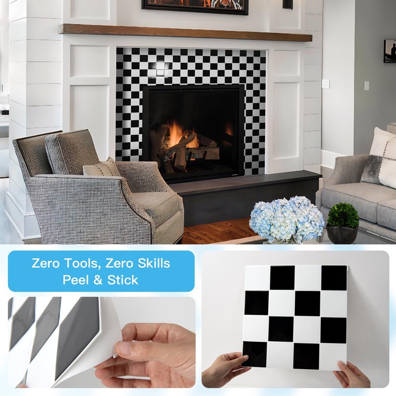 Art3d 10-Pack Heavy-Duty Peel and Stick Backsplash, 12x12 Inch Self-Adhesive