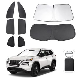 TINGLU Window Shades for Nissan Rogue 2021-2024 2025(NOT for Rogue Sport) Accessories Car Side Full Windows Cover Camping Rear Triangular Windshield Sun Shade Sun UV Rays Privacy Protection 8PCS