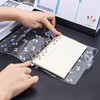 A6 Binder Cover 6 Ring Binder Clear Glitter Bowknot Refillable