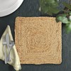 Jute Braided Placemats 12x12 Inches - Natural, Farmhouse Reversible Woven