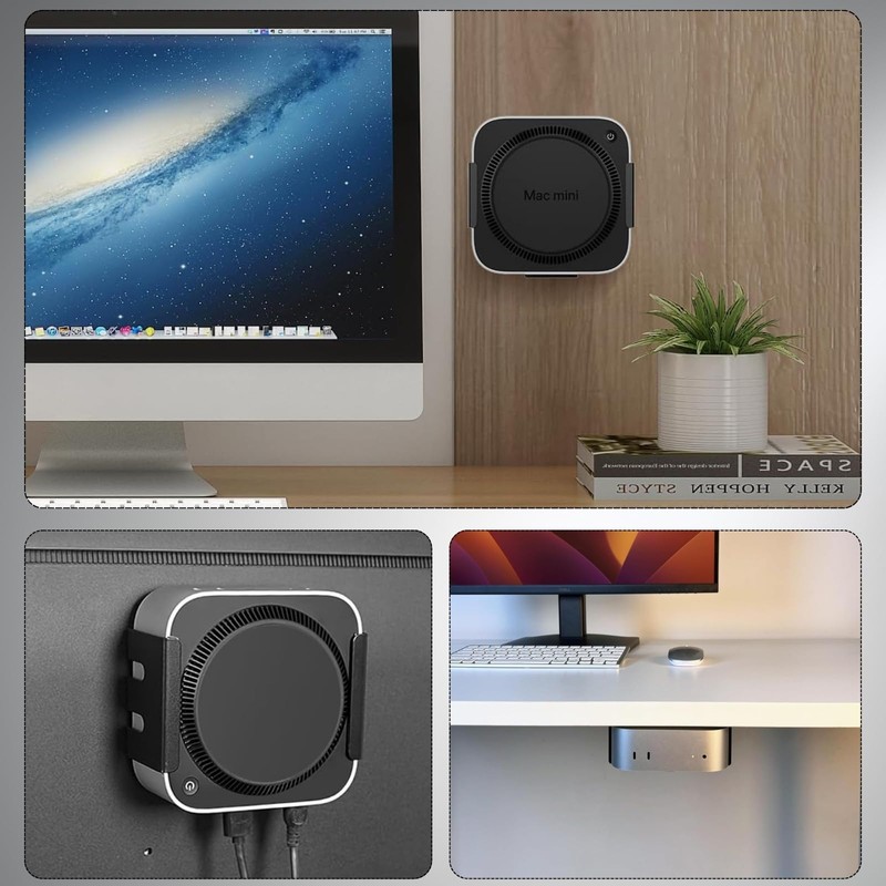 VVGAOGES Underdesk Mount for Mac Mini M4/M4 Pro 2024, Aluminium