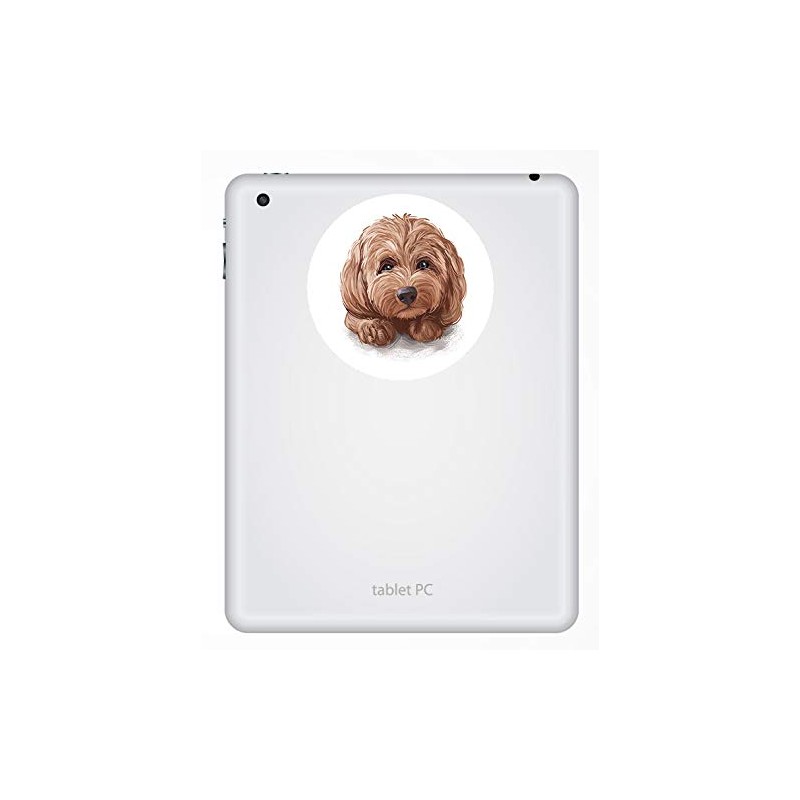 2 x 10cm Cute Cockapoo Puppy Vinyl Stickers - Dog