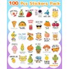 pcnearty 100 Pcs Cute Stickers for Kids, Waterproof Water Bottle