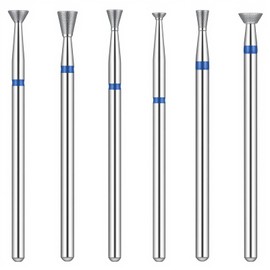 Set of 6 Tungsten Carbide Nail Cutter Attachments, Nail Cutter Bits Set, Professional Diamond Nail Drill Bit, 6 Sizes Nail Cutter Bits, for Nail Cutter Ifile, Manicure Pedicure Tools