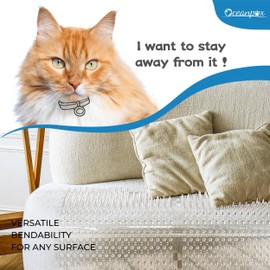 OCEANPAX Scat Mat for Cats 16 x 13 Inch, 16 Pack Cat Deterrent Mat Outdoor Indoor, Cat Spikes with 100 Stickers