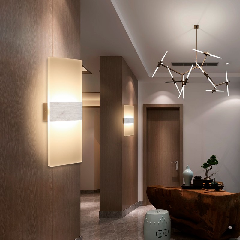 Tomshine Modern LED Wall Light 12W Acrylic Wall Sconce Decorative