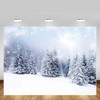 MEHOFOTO Winter Wonderland Backdrop Snow Landscape Scene Forest Pine Tree