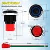 Joinfworld 20A 12V Push Button Switch Latching 19MM Pushbutton Switch