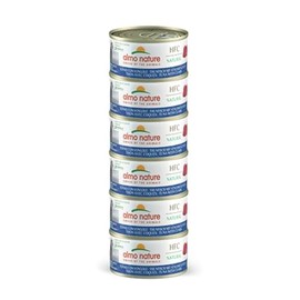 almo nature HFC Natural Megapack, Wet Food for Cats - Tuna with Shells - (6 Cans of 70 g)