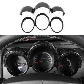 Jimen Center Console Dashboard Panel Frame Cover Trim for Dodge Nitro 2007-2012 (Carbon Fiber)