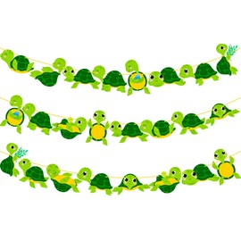 Turtle Party Banner 3Pcs Under The Sea Turtle Birthday Party Banners Baby Turtle Birthday Party Decoration for Ocean Theme Baby Shower Supplies