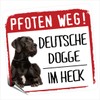 Dog Motif 1 Paw Away Small Car Sticker Dog Sticker