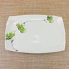 Pottery Dish, Arita-yaki, Hasamiyaki, Long Square Plate, Original, Raspberry Fuchi