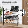 ikloo 2-tier Shoe Rack for Closet and Entryway | Expandable