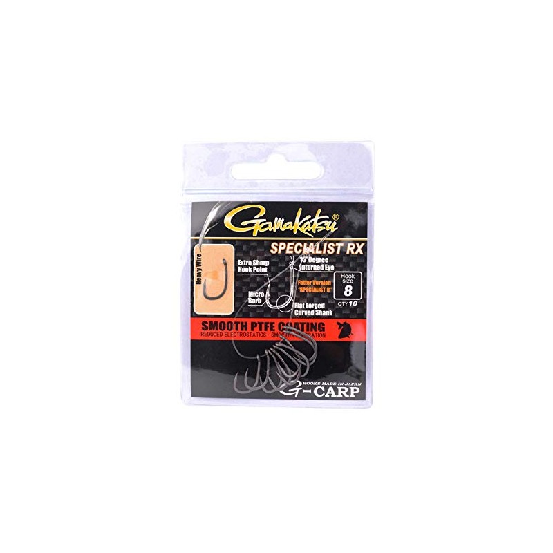 Gamakatsu G 185033800 Carp Hook Size 8 Carp Specialist RX