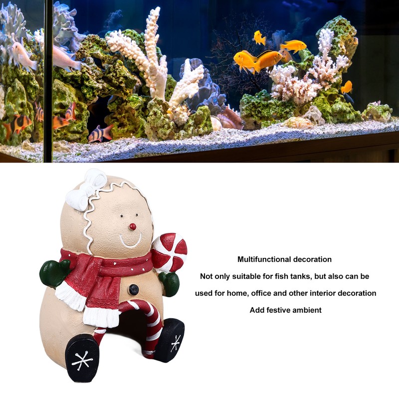 Christmas Aquarium Decoration Multipurpose Landscaping Resin Christmas Fish Tank Ornaments