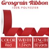 MEEDEE Red Grosgrain Ribbon 1-1/2 Inch Grosgrain Hair Ribbon 50
