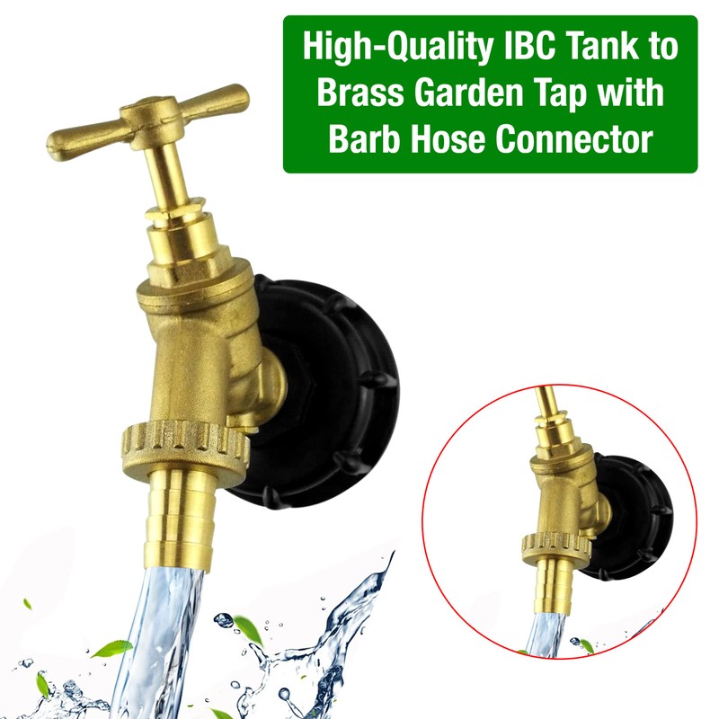 IBC Tank Adapter Hose Connector – S60X6 Brass Garden Tap