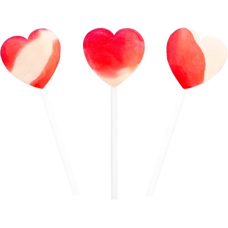 Fruidles Lollipops Mini Heart Shaped Flavored Delicious Lollipop, Individually Wrapped,