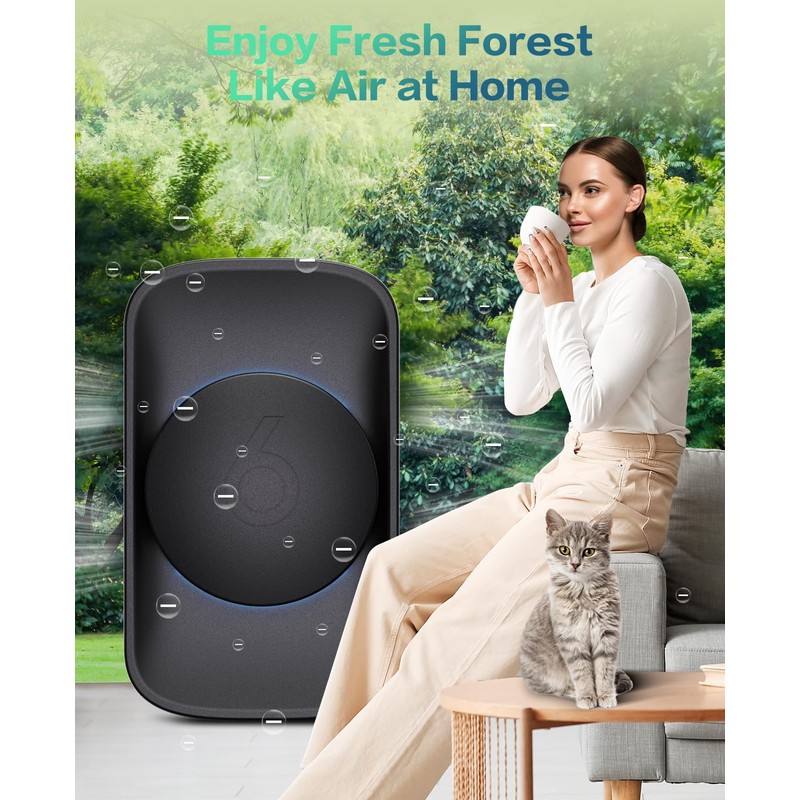 iDiskk Plug-in Air Purifier, Portable Negative Ion Air Purifier, Mini