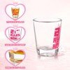 JUKFITA 21st Birthday Gifts for Her, Unique Pink Shot Glass,