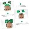 Parliky 1set Patrick's Day Sequin Bowknot Hairbands Green Party Hair
