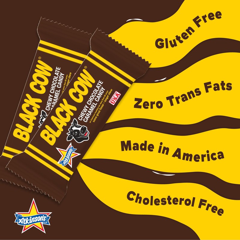 Black Cow Chocolate Caramel Candy, 2 Lbs. (Bite Size) by