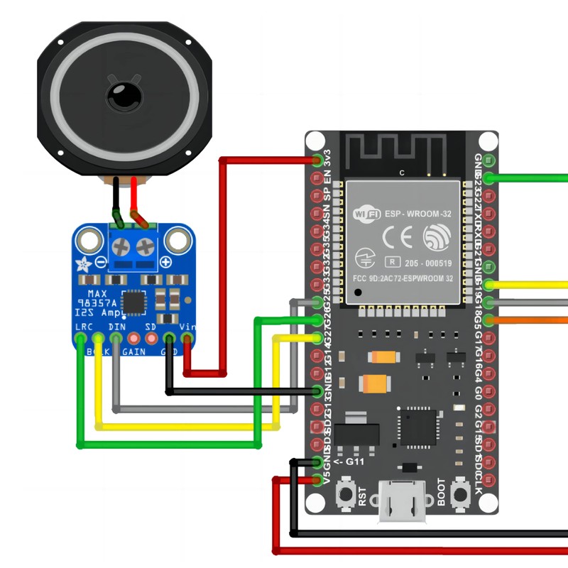 WWZMDiB MAX98357 I2S Amplifier Module Audio Unfiltered Class D Amplifier