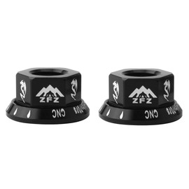 VOANZO Black Nut 2PCS/SET Bicycle Bike Hub Axle Nuts 7075 Aluminum Alloy Screw for Mountain Bike Thru Axle Hub