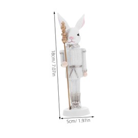 Operitacx Easter Bunny Resin Sculpture Bunny Decor Figurine for Easter Decorations Spring Home Decor